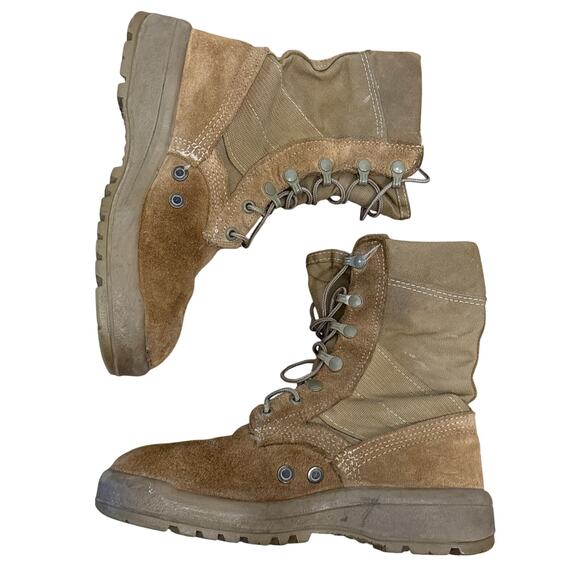 Belleville Army Hot weather combat Boots size 4 wide 18-D-1001 coyote brown - Picture 1 of 7